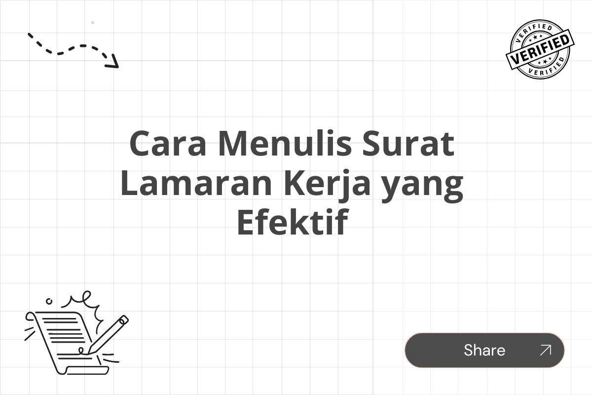 Cara Efektif Menulis Surat Lamaran Kerja